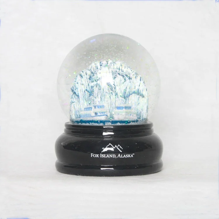 100 MM Souvenir Water Globe Mountain Design Glass Snow Ball