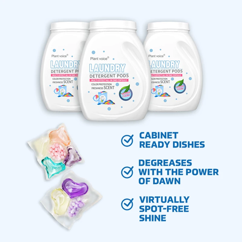 Bomei cloth washing laundry detergent pods 4 in 1 capsules liquid laundry detergent pods