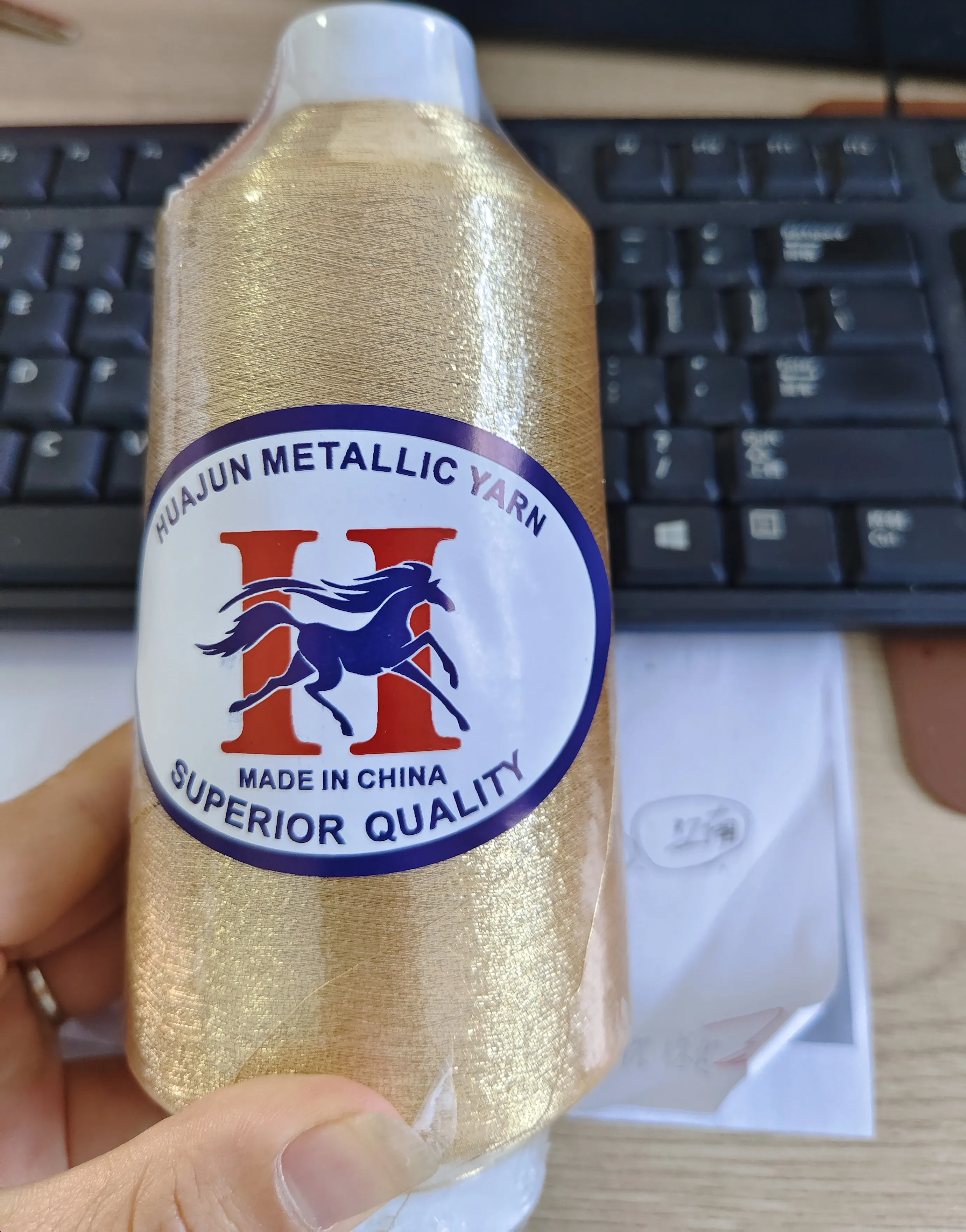 GOOD PRICE  MS/ST-Type Metallic Yarn fluorescent  gold KR  hot sell Embroidery Metallic Yarn zari