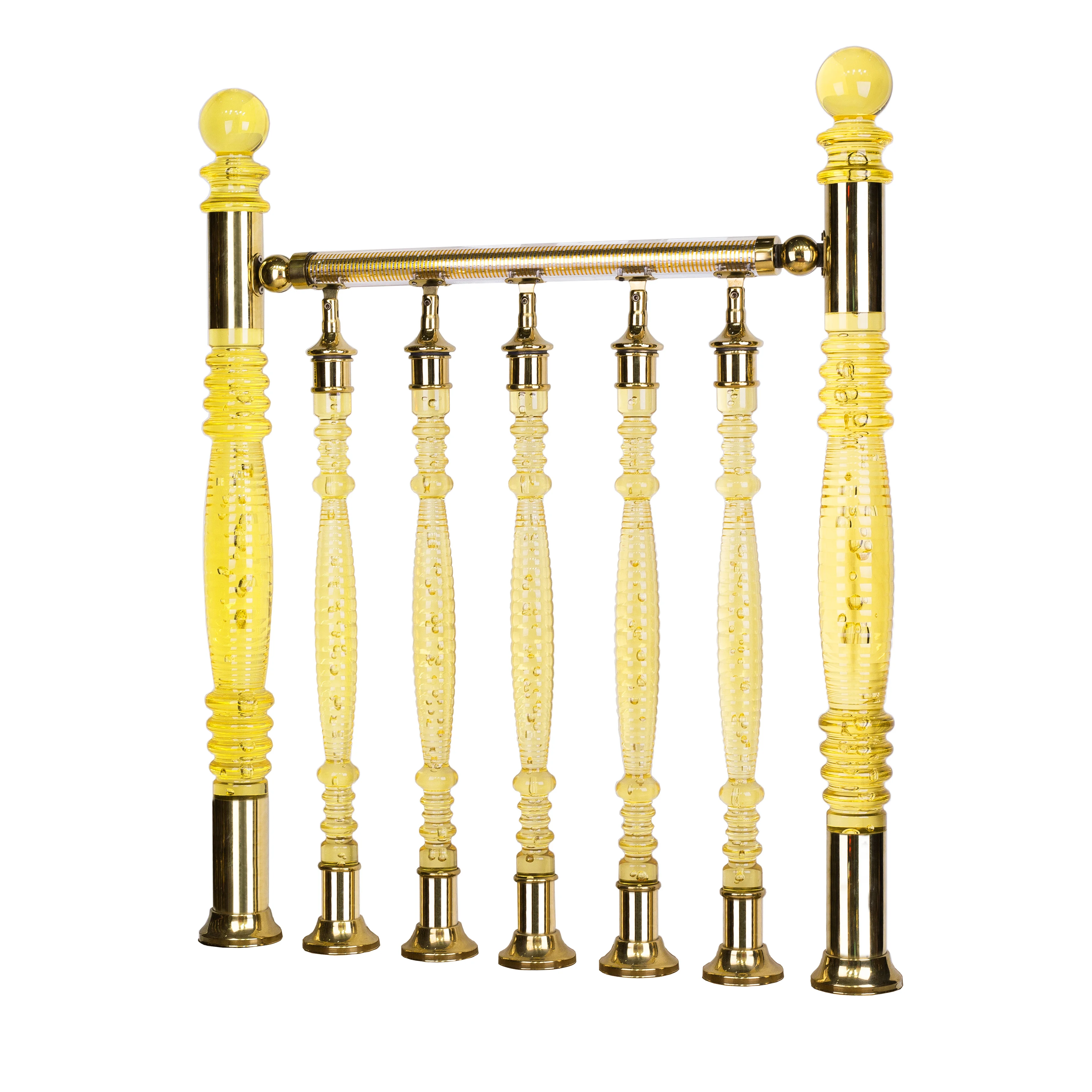 Indoor Crystal Glass Stair Pillar Balustrade Transparent Clear Acrylic Stair Handrail