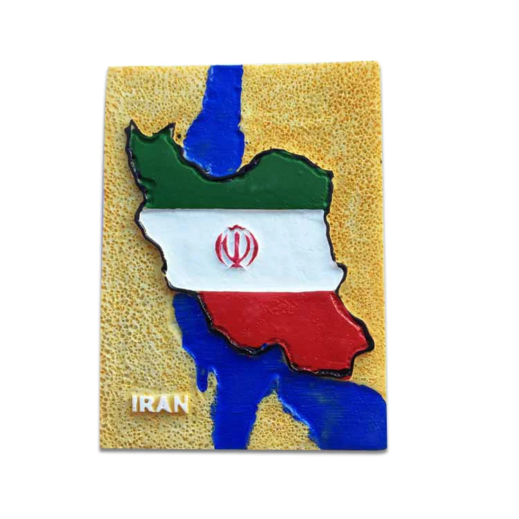 
 Оригинальная карта флага иранского Персидского моря, туристическая сувенирная плитка, магнитное украшение холодильника  