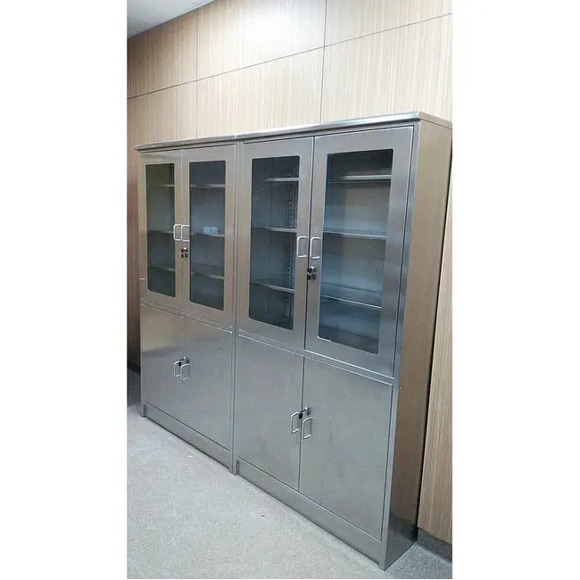 Медицинский шкаф для лекарств из нержавеющей стали 304 для больницы, лаборатории, использования в мастерской без пыли