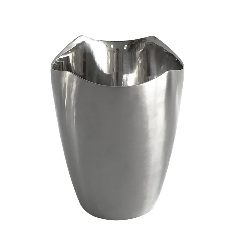 Colorful Restaurants Champagne Standing Stainless Steel Metal Ice Bucket