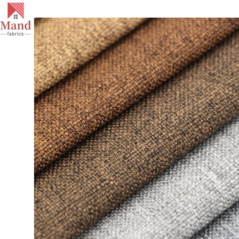 Mand Textile custom modern plain woven livingroom 140cm coated  polyester linen style 3 pass blackout curtain fabric