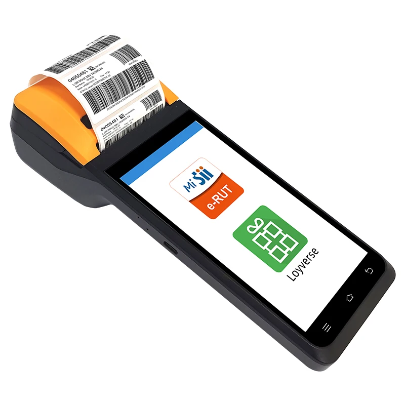 Дешевые Android 12 Pos терминал NFC GMS WIFI OEM Пользовательский логотип портативный POS все в одном 58 мм Принтер