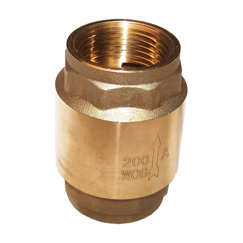 2 Inch Brass Check Valve With Spring Threaded PN 16  Pressure Washer Check Valve for Liquid Fluids Compressed Air Water Systems