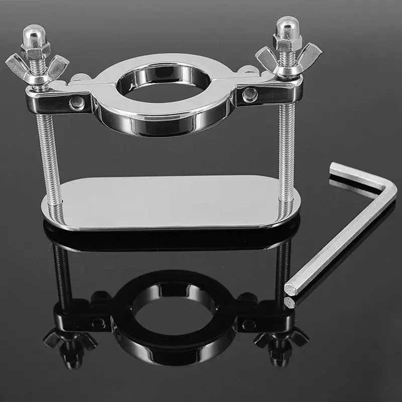 Male Scrotum Bondage BDSM CBT Toys Stainless Steel Ball Stretcher Cock Rings Sex Toys For Men Penis Ball Stretcher