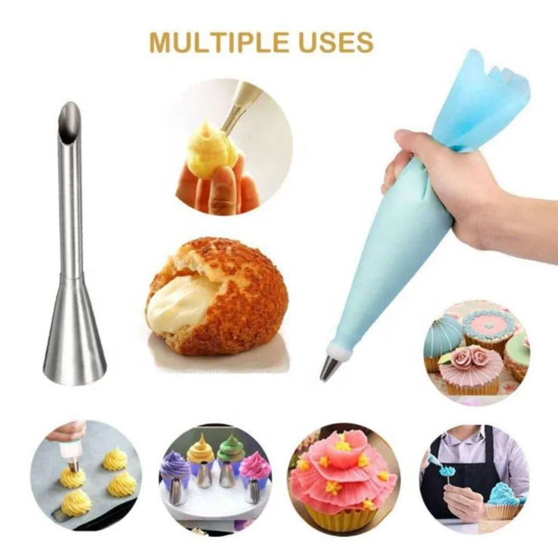 Factory price metal cream pastry nozzle tips
