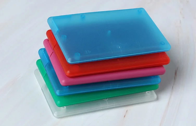 Promotional gift plastic candy box customized compact card blank logo pp plastic pocket mint candy packaging box