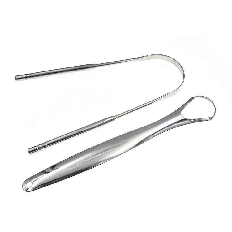 Wholesale Specifically Silver Oral Hygiene Tools Sets Tongue Cleaner Stainless Steel Tongue Scraper