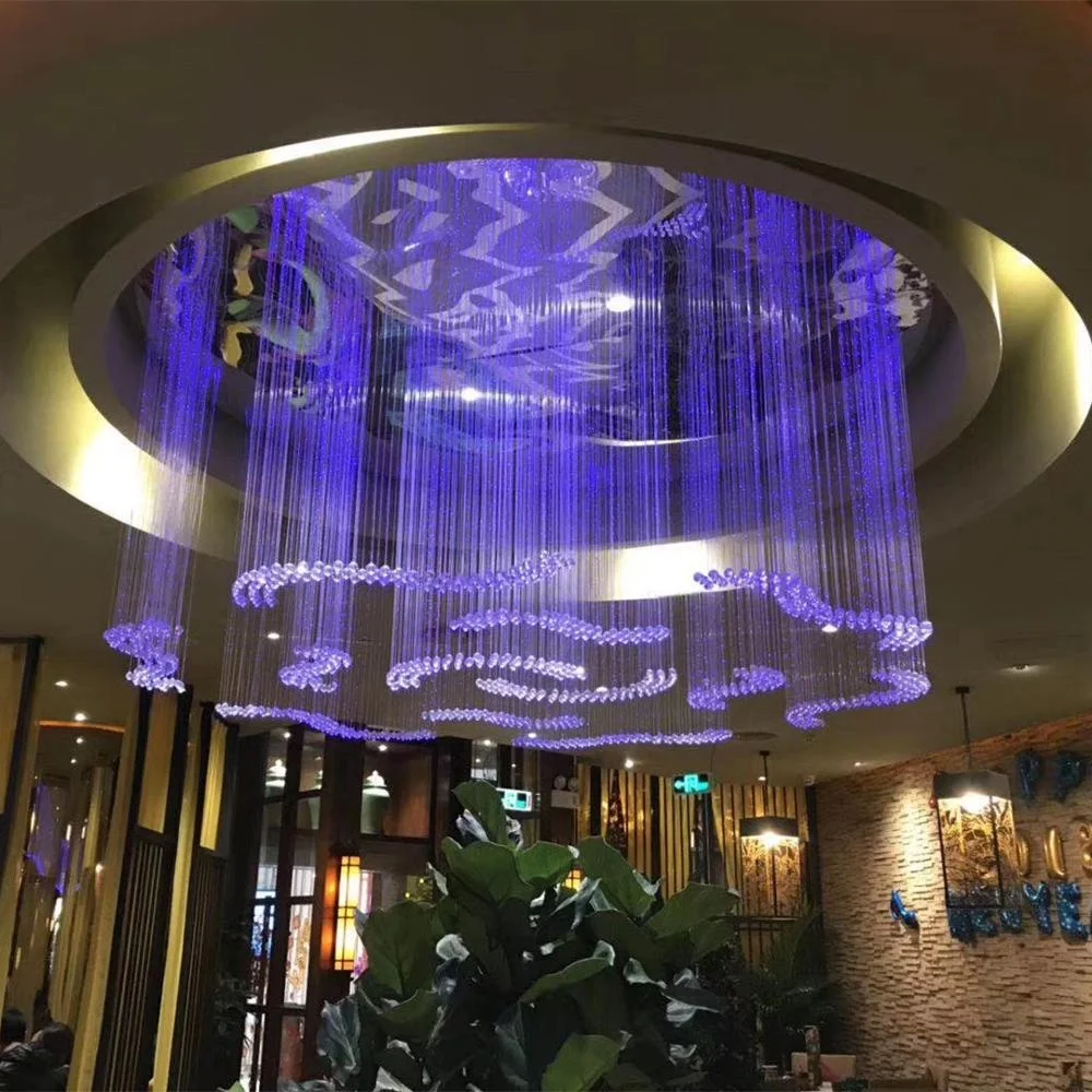 Promotional modern RGB fiber optic waterfall lamp for project 2M*2M