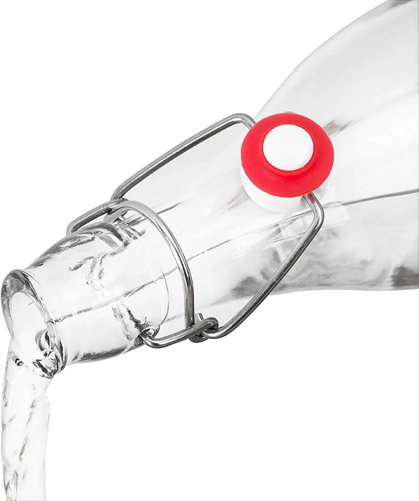 
1Liter Glass Bottle Flip Top Cap 33OZ Beverage 1000ml With Swing Stopper Used In Kitchen For Kombucha 