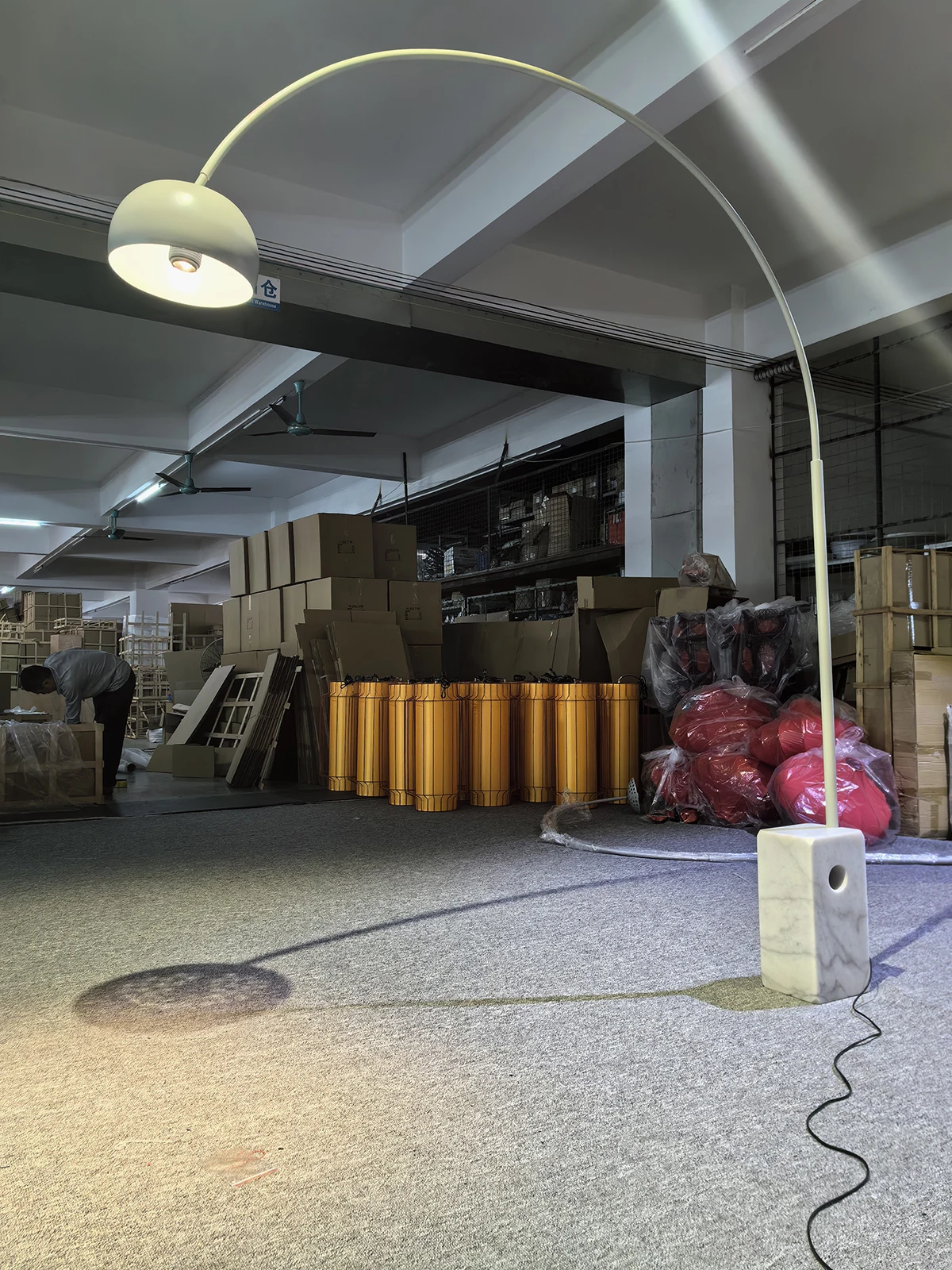 Fishing Lamp Creative Personality Vertical Marble Base Floor Lamp Living Room Beside the Sofa Villa Decorative Lamp