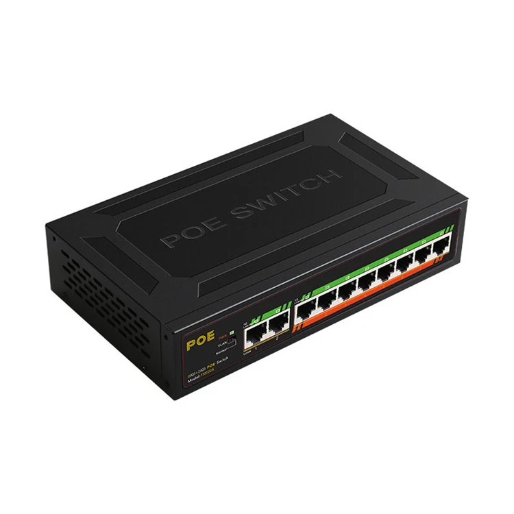 High Quality Durable Using Various 10 Port Gigabit PoE Switch 10/100/1000Mbps Industry Network POE switch