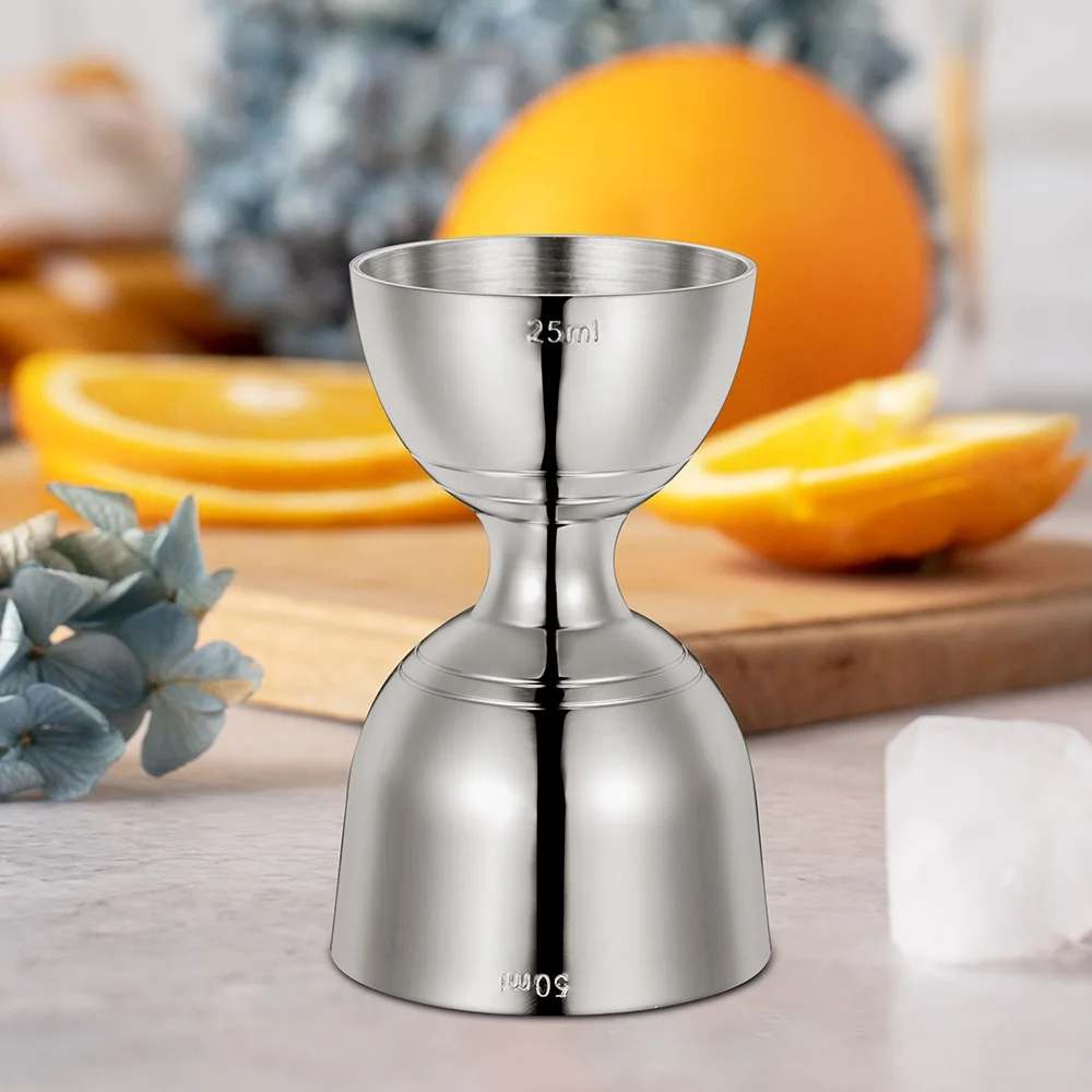 Custom Logo  Food Grade 304 stainless steel Alcohol Scale Drink bar tools bacardi bell jiggers