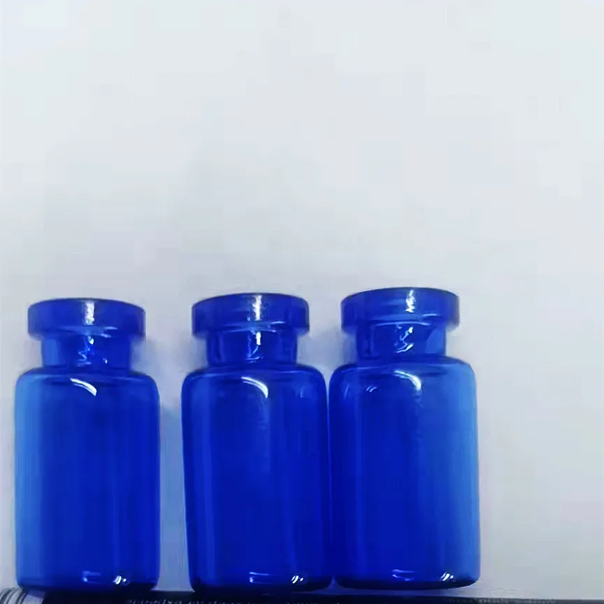 Manufacture Blue 10ml Glass Vial Customized Empty Glass Blue Tubular Vial