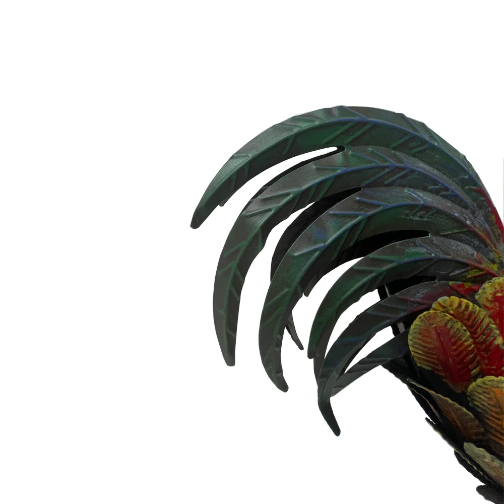 New design for 2022 multicolor outdoor poultry metal garden courtyard decorated with rooster statue garden stakes