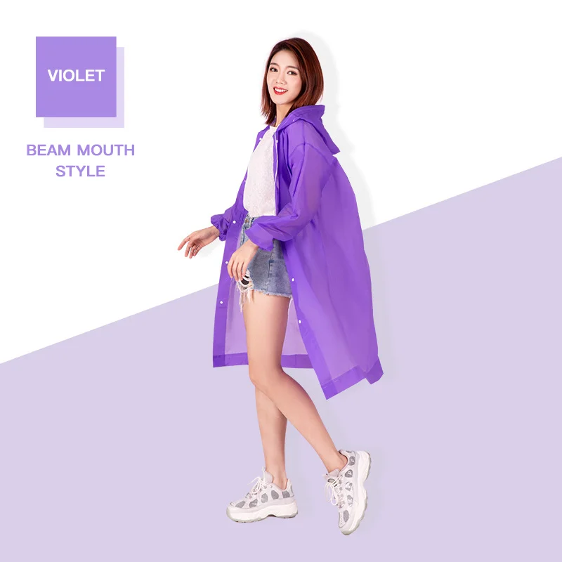EVA protective rain coat waterproof recycling rain poncho raincoat
