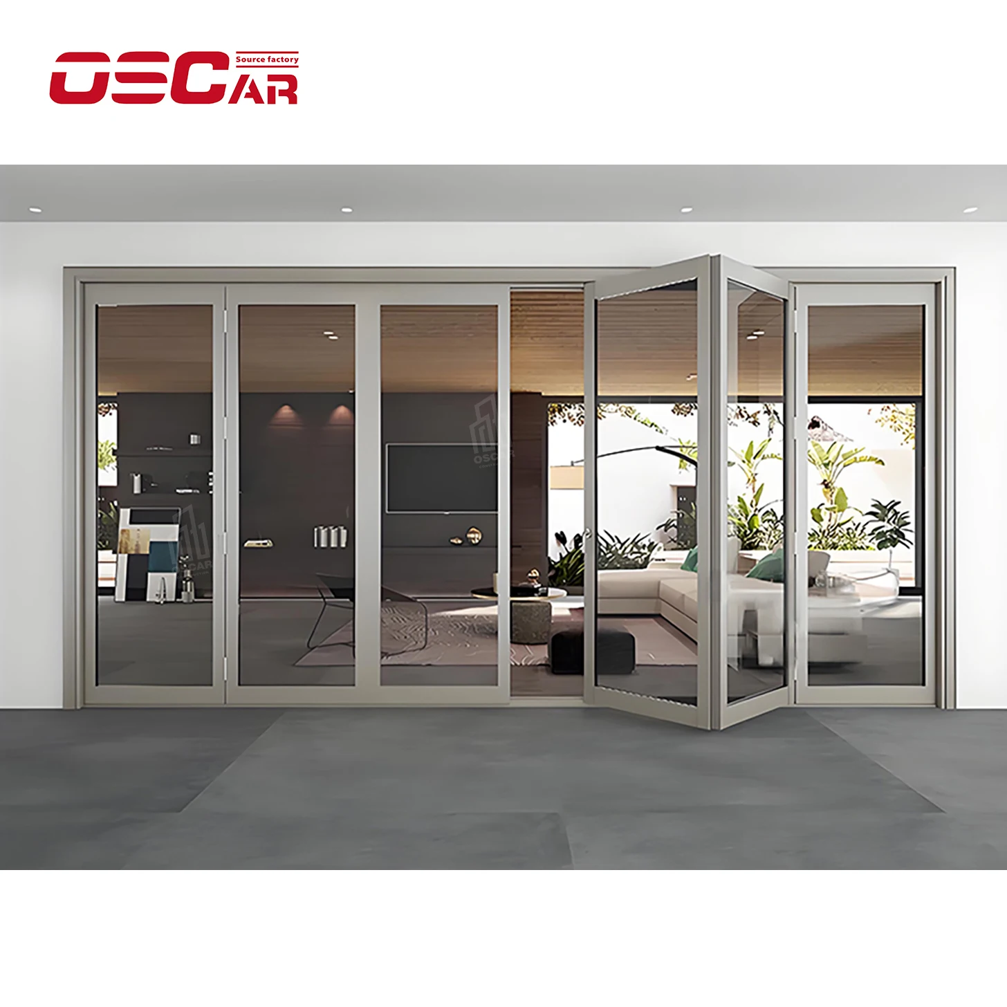 Oscaracso doors windows aluminum profile factory sliding swing folding glazing door customization for America
