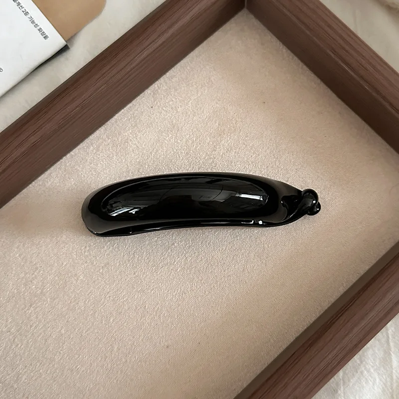 New Style Korean Simple Temperament Plastic Hairpin 5cm High Ponytail Buckle Clip Delicate Banana Vertical Clip Word Hairpin