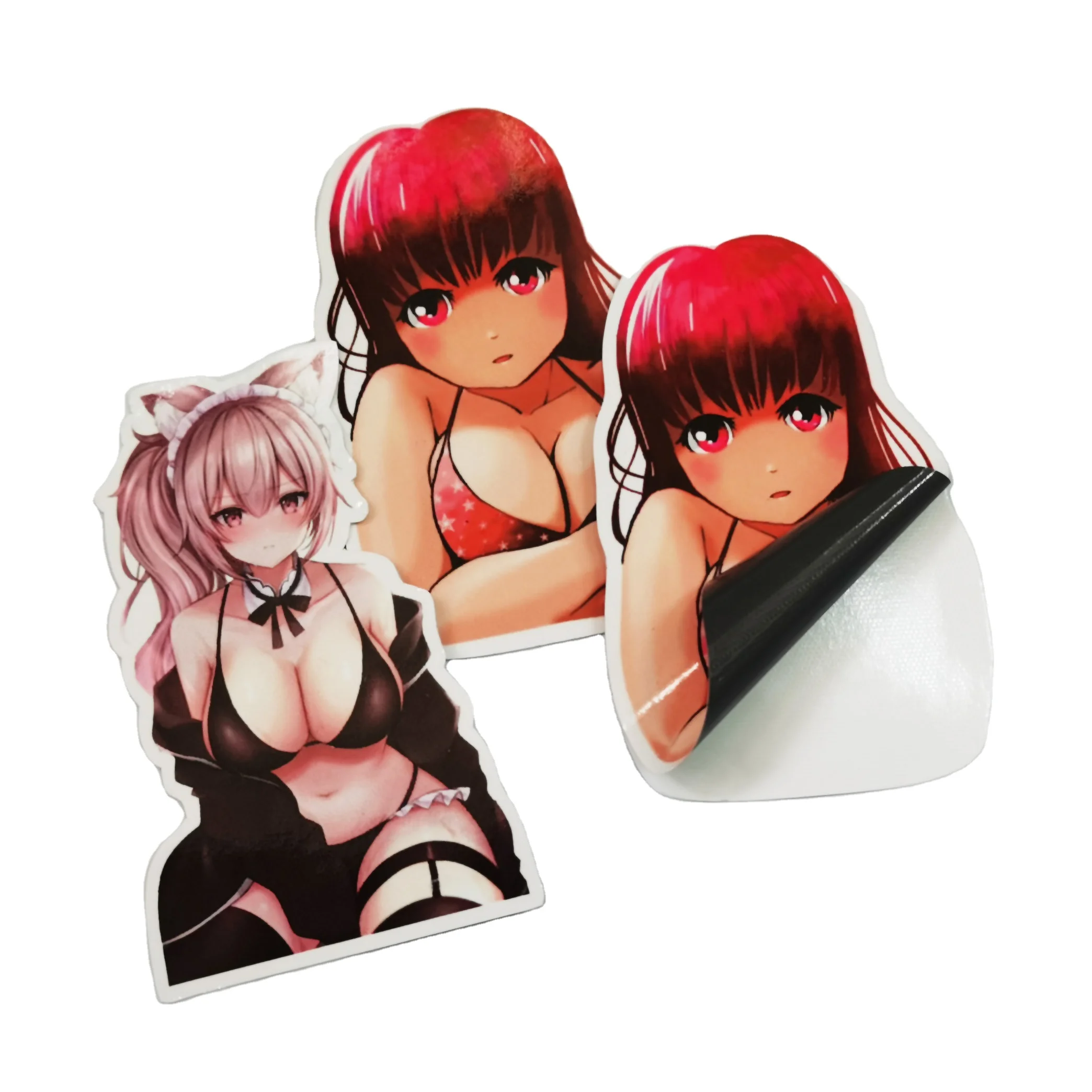 Custom UV Printing Waterproof Anime Stickers Laptop Bedroom Luggage Decoration Die Cut Sexy Stickers Factory Direct