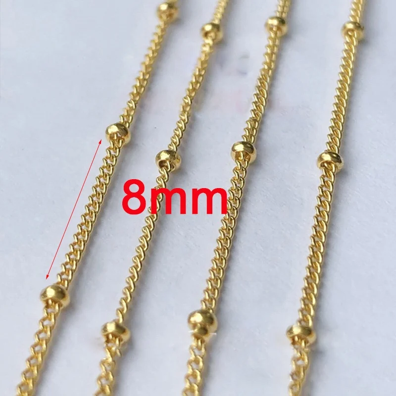 Tarnish Free 14K Gold Filled Satellite Chain for DIY Jewelry Making Bracelet Necklace Findings