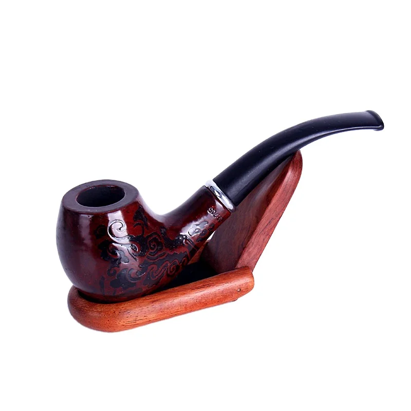 Eliao Novel Design Solid Wooden Smoking Pipe Bent Type Reusable Smoking Pipe Wholesale Stylish Tobacco Smoking Pipe
