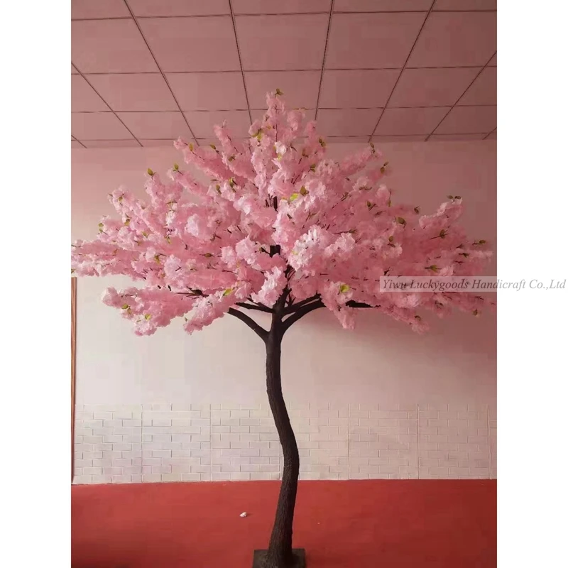 FZS210809-21 3m large red silk cherry blossom artificial wedding tree for outdoor indoor decoration