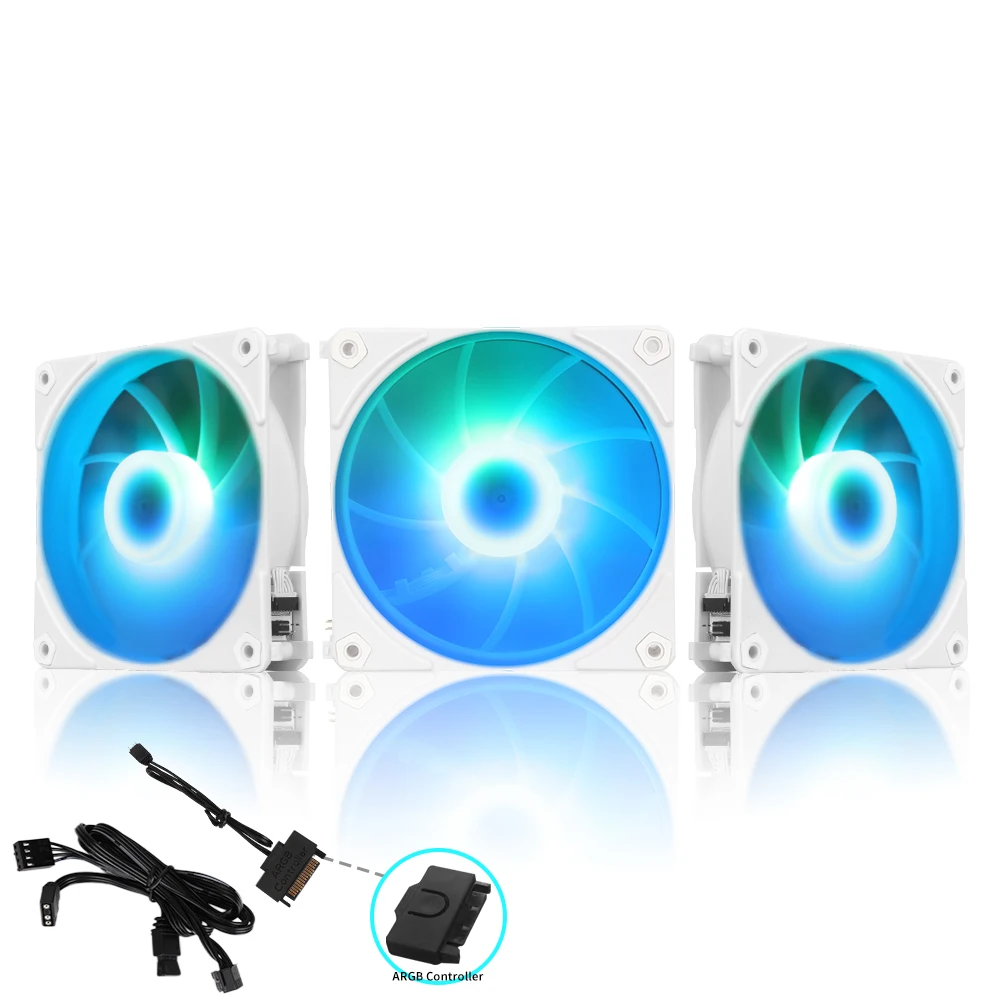 SAMA RGB Electrical Cooling Fans for PC Case with RGB LED Lights CPU Cooler Fan 120mm Ventilador RGB Cooler Fan With Controller