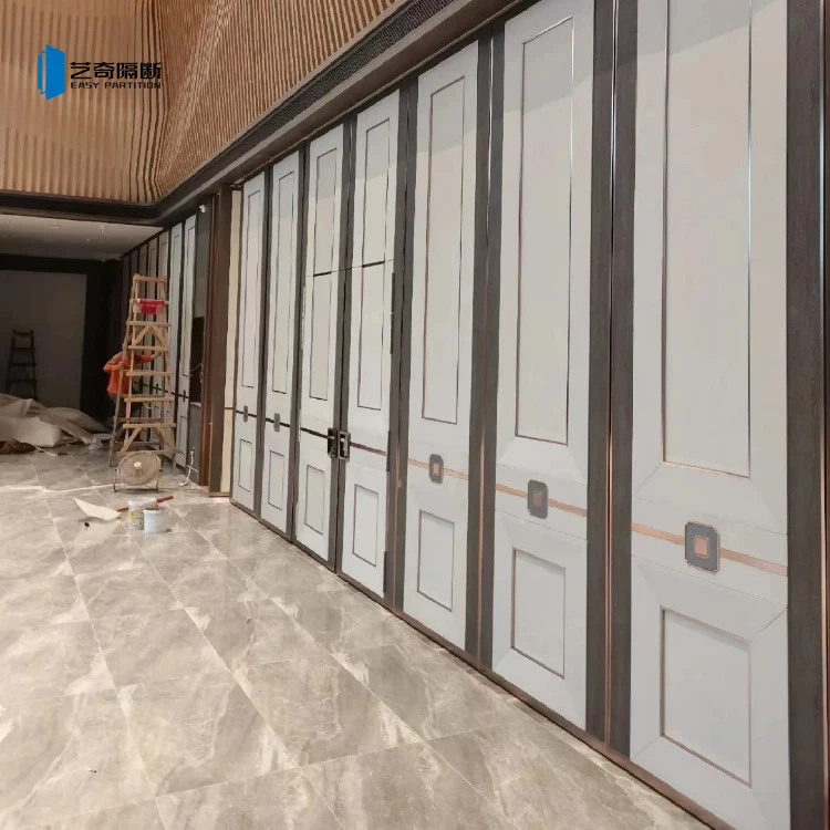 Push-pull folding multifunctional silent activity movable partition wall retractable room divider