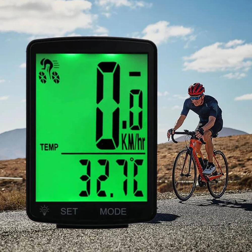 Wireless Bike Computer Odometer Exercise Waterproof Cycling Stopwatch meter  Backlight Bicycle Computer