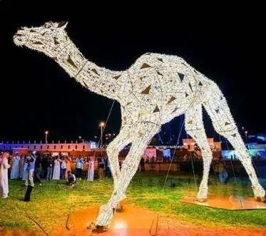 Holiday Giant Outdoor Decorations LED Large 3D Camel Sculpture Motif Lights