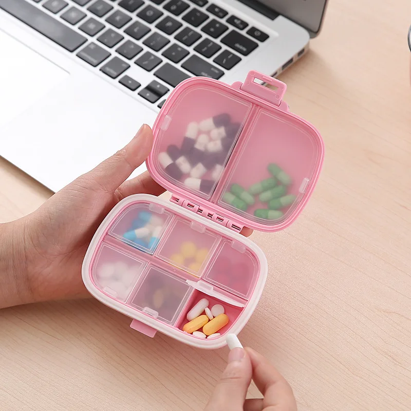 Portable Medicine Box Storage Mini Dispensing Plastic Pill Case Tablet Drug Packaging Box
