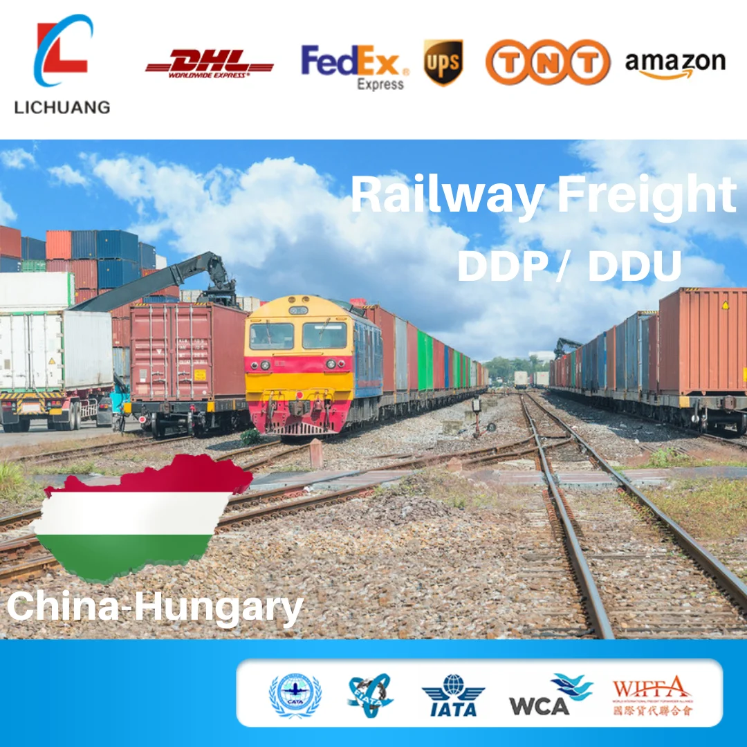 Cheapest Rate Railway China to Hungary Train Freight Forwarder Door to door Shipping Cargo Service DDP DDU in Time