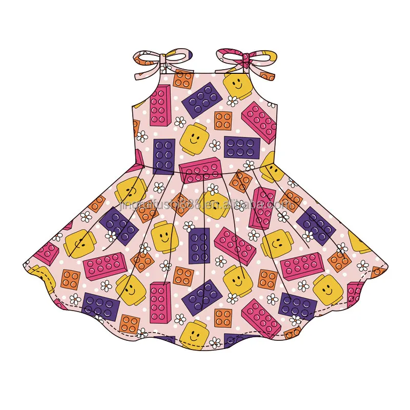 2024 Latest Kids Girls High Quality Dress Cotton Fabric Comfortable Soft Baby Summer Dress