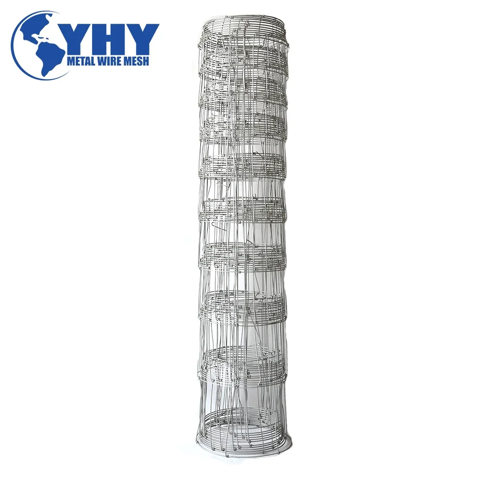 Heavy duty zinc coating PVC Coated 50m 150m roll high Strength Galvanized 6foot 72inch fixed knot field fence
