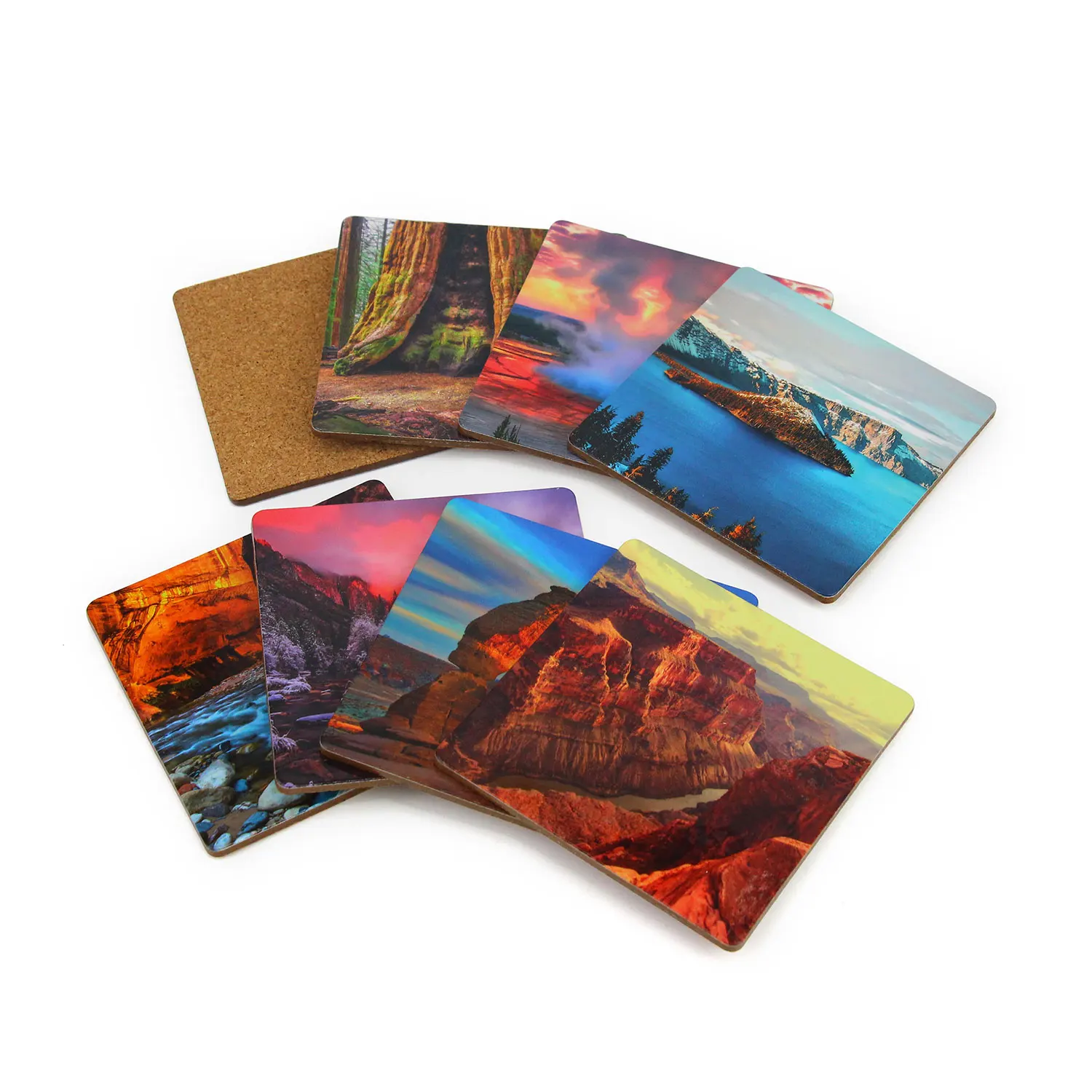 13 years factory supply custom MDF square cork coasters round cup for drink