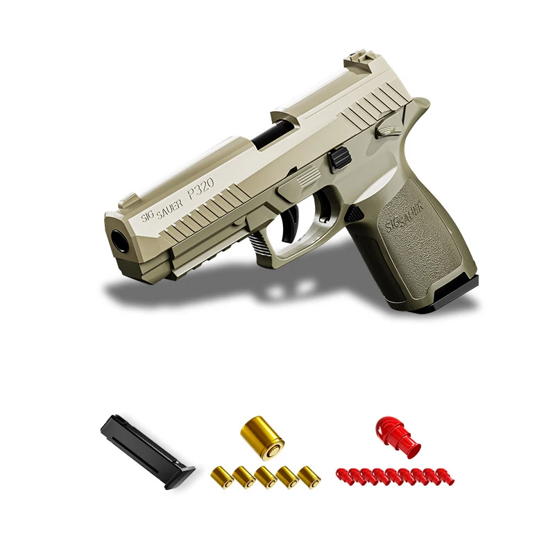 Children Electric Shell Ejecting Foam Bullets Soft Bullet P320 Pistol Toy Guns Air gun pistol For Adults And Kids Gifts