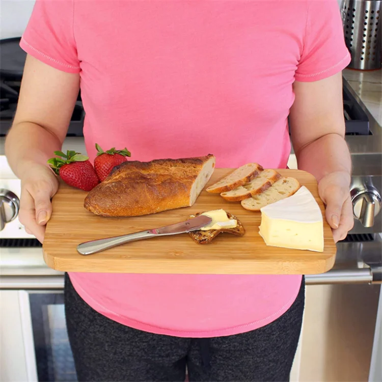 Factory wholesale custom natural handmade Bamboo Butcher Block - Cutting Board Reversible with Juice Groove and Handles