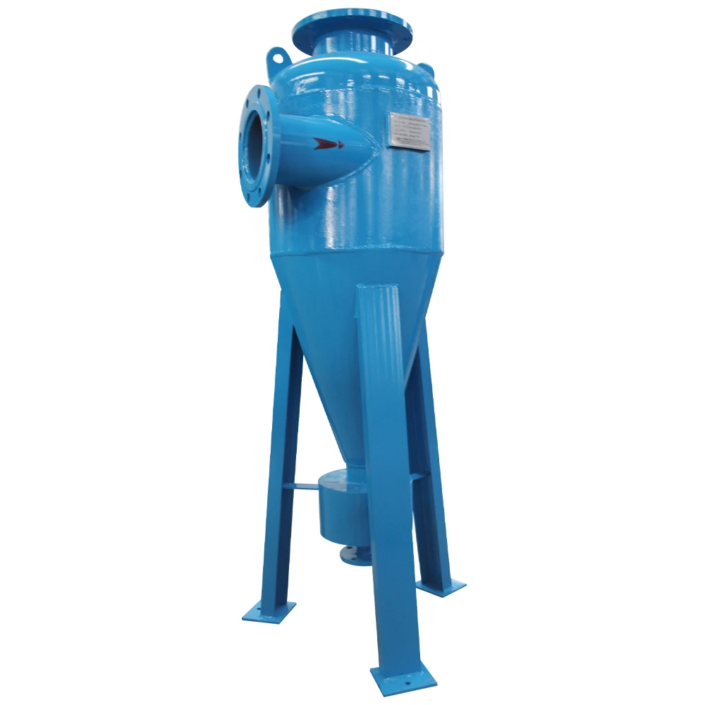 Centrifugal principle cyclone sand separator to reduce turbidity of River Water system