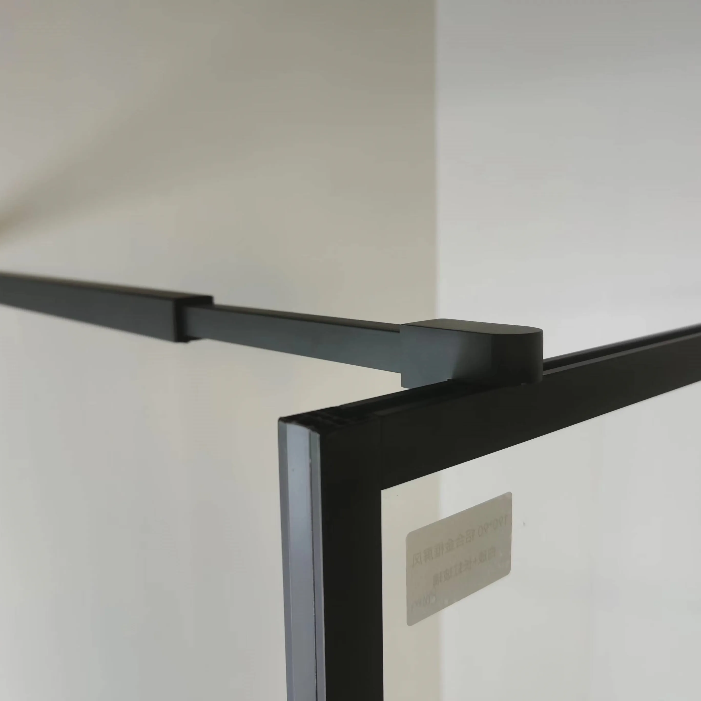 Elegant Black Lines OEM ODM Customized 8mm Clear&Frosted Tempered Glass Bathroom Shower Screen