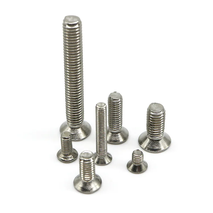 Factory 304 Stainless Steel GB819 Cross Recessed Countersunk Head Machine Screws Carbon Steel Flat Head Machine Teeth Screws