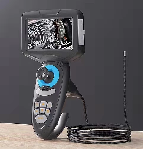 Portable Industrial Endoscope with 6mm Probe Lens, 2Mts Testing Cable, 360 Degrees Joystick Articulation, 4.5 Inch Display