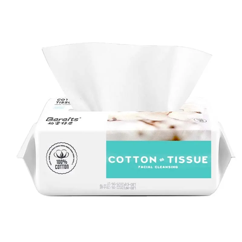 Wholesale 100 Cotton Facial Tissue Non Woven Disposable Face Towel For Skin
