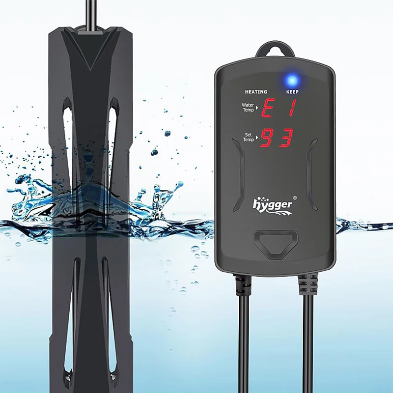 Hygger Aquarium Heater with LED Display Controller Quartz Submersible Heater for Aquarium  Fish Tank