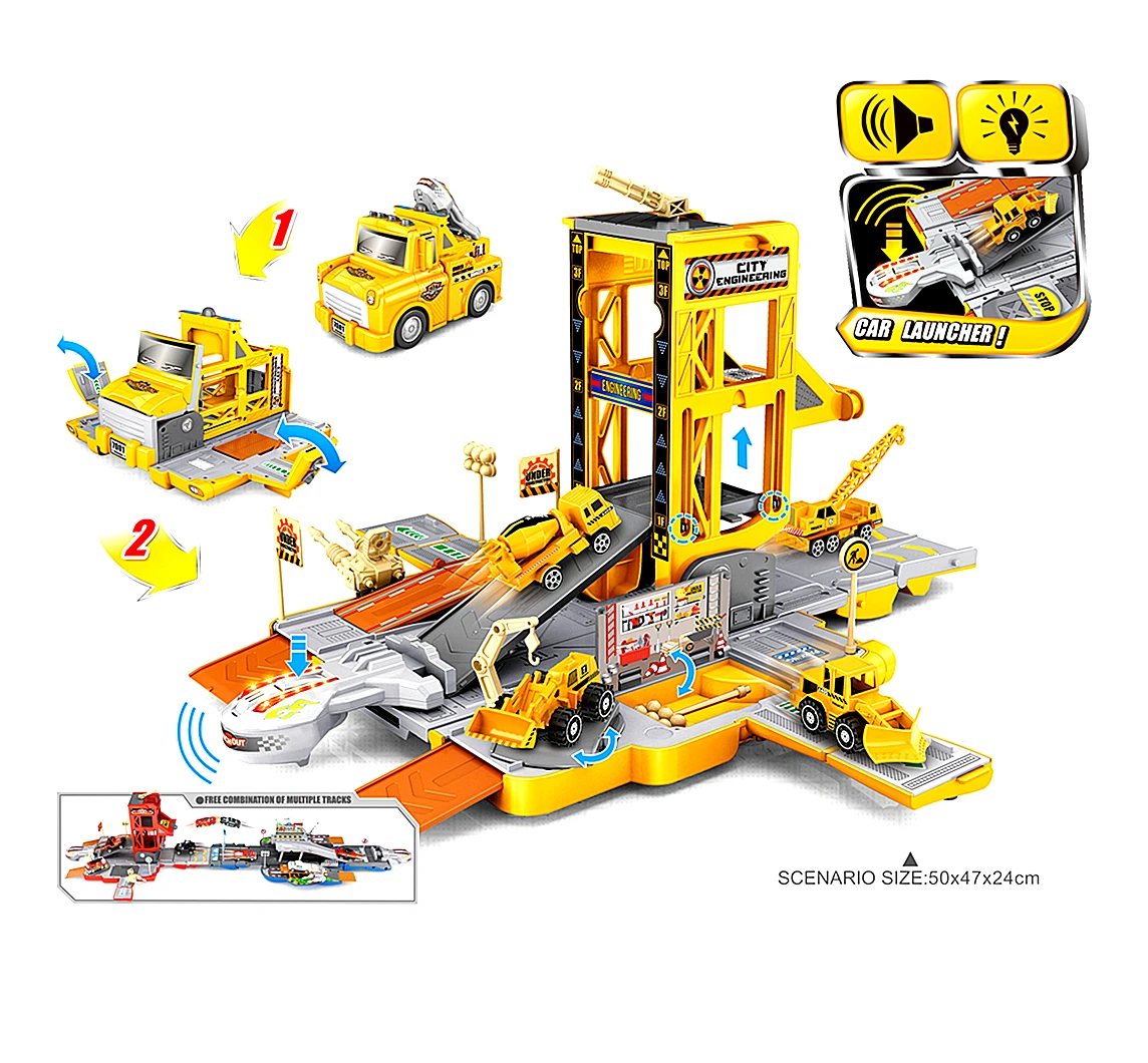 Лидер продаж на Amazon Высококачественная образовательная легкая музыкальная игрушка парковка для