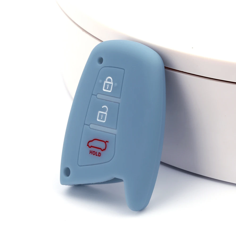 Wholesale custom car key holder fob remote control 3 buttons silicone rubber car key cover