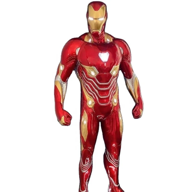 Customized Wholesale Marvel Resin Crafts Statue Model Collectible Marvel Action Figure Fiberglass Ironman Fiberglass Sculpture