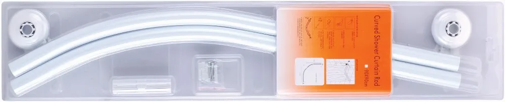 60 регулируемых гибких изогнутых натяжных штор для ванной и душа