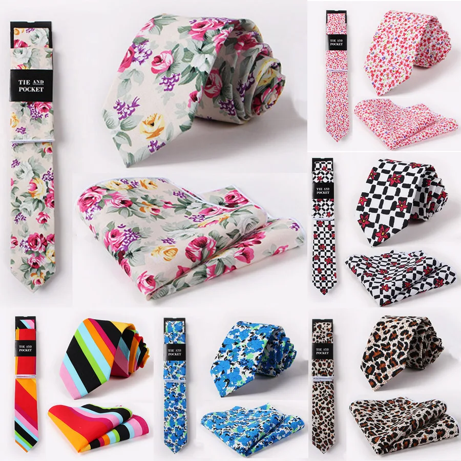 С цветочным принтом из хлопка на завязках и нагрудный платок комплекты с цветочным принтом облегающие галстук для мужчин мужские шеи галстук 6,5 см тонкие галстуки